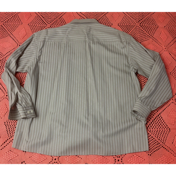 Kenneth Cole Reaction Shirt Beige/Tan Men XXL18 34-35 Wrinkle Free 100%Cotton - Picture 6 of 12